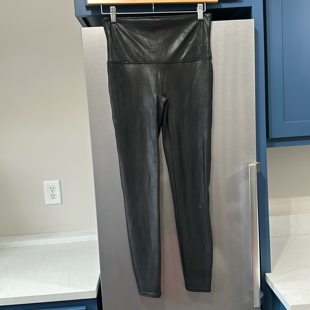 Spanx faux leather leggings XL